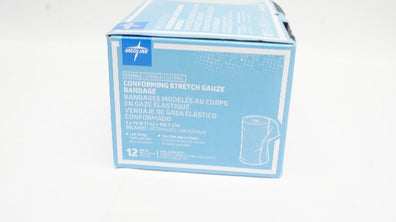 Medline NON25497 Conforming Stretch Gauze Bandage 3inch x 75inch - Box of 12